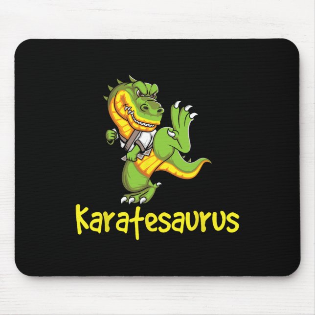 Karatesaurus - Karateka Martial Arts Self Defence  Mouse Pad (Front)