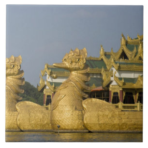 Karaweik Hall is a landmark of Yangon, locating Ceramic Tile