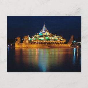 Karaweik Palace, Yangon, Burma, Myanmar Postcard