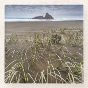 Karekare Beach Panatahi Island, West Coast Glass Coaster