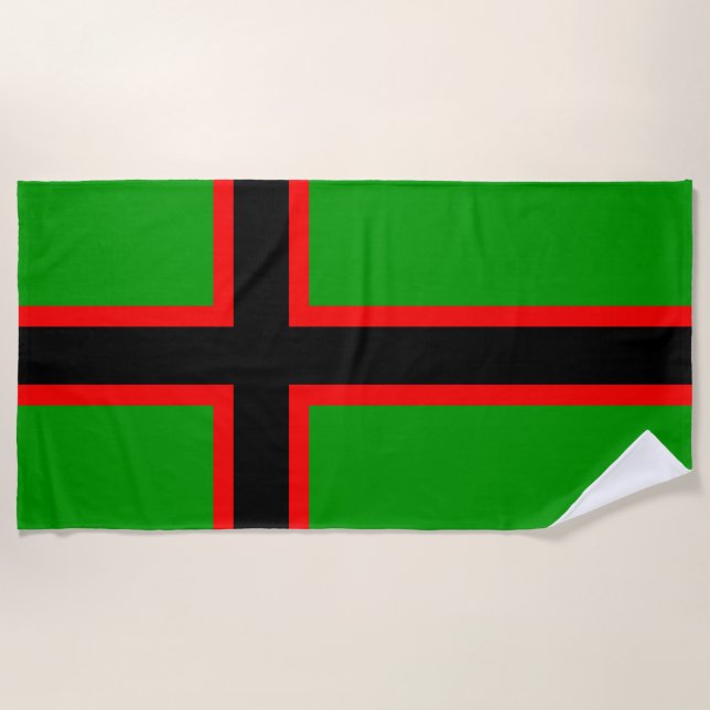 Karelia National Flag Beach Towel (Front)