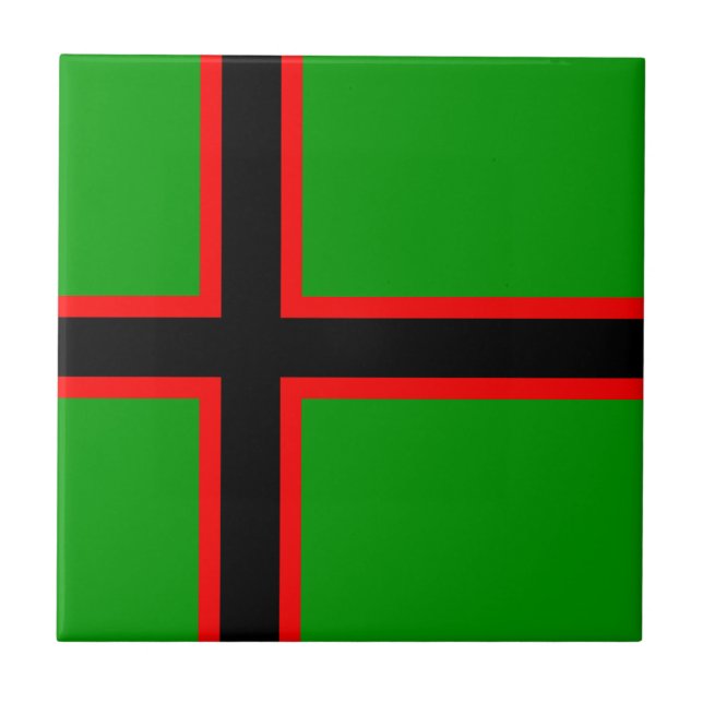 Karelia National Flag Ceramic Tile (Front)