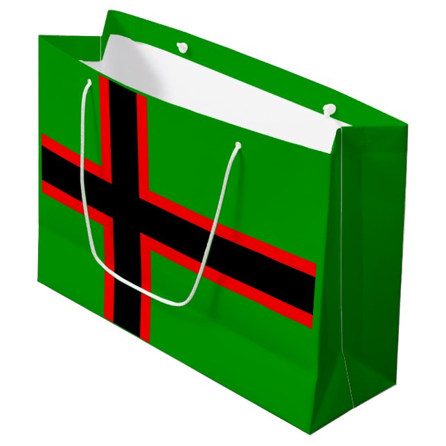 Karelia National Flag Large Gift Bag (Front Angled)
