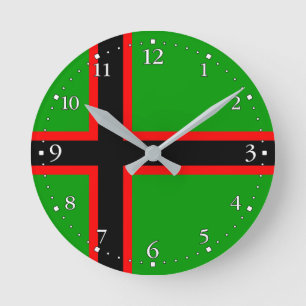 Karelia National Flag Round Clock
