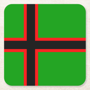 Karelia National Flag Square Paper Coaster