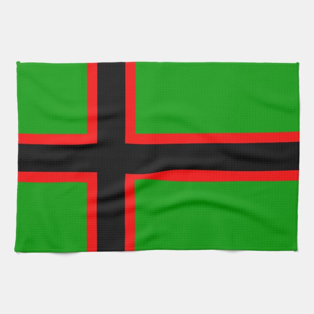 Karelia National Flag Tea Towel (Horizontal)
