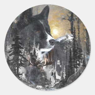 Karelian Bear Dog  Classic Round Sticker
