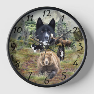 Karelian Bear Dog     Clock