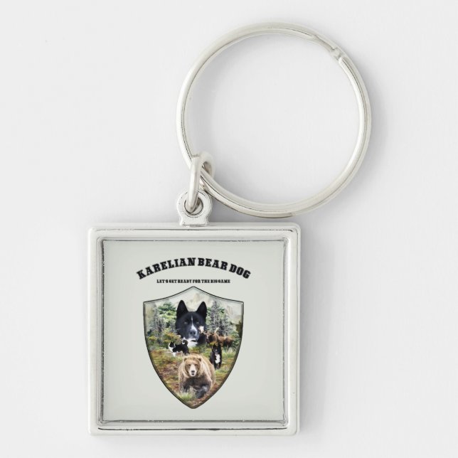 Karelian Bear Dog     Key Ring (Front)