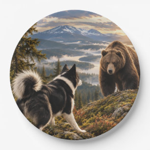 Karelian Bear Dog Paper Plate