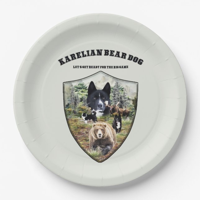 Karelian Bear Dog     Paper Plate (Front)