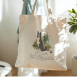 Karelian Bear Dog Watercolor Breed Quote Tote Bag<br><div class="desc">Celebrate the bold spirit of the Karelian Bear Dog with this beautifully illustrated tote bag. Featuring a striking black and white Karelian Bear Dog set against a peaceful northern woodland scene, the artwork is painted in a soft storybook watercolor style that captures the strength and quiet confidence of this remarkable...</div>