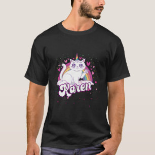 Karen - Adorable Girl Name With Beautiful Caticorn T-Shirt