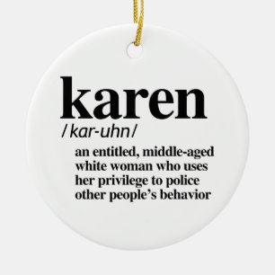 Karen Definition Ceramic Ornament