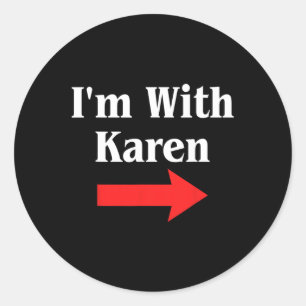 Karen Halloween Costume Classic Round Sticker