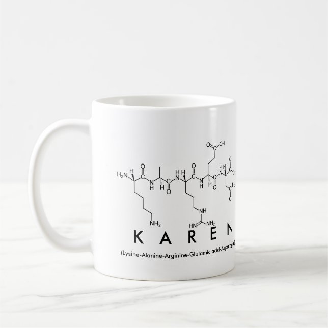Karen peptide name mug (Left)