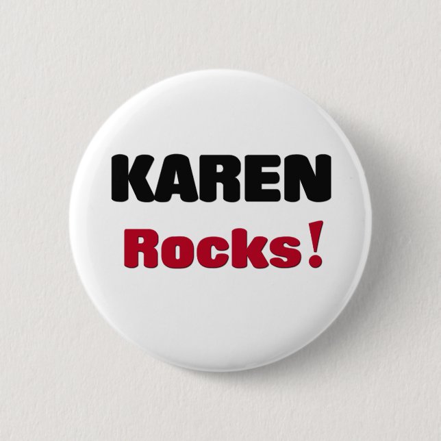 Karen Rocks 6 Cm Round Badge (Front)