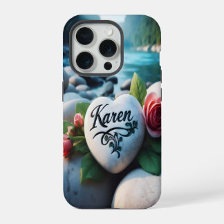 Karen's Heart Stone by the River iPhone 15 Pro Case