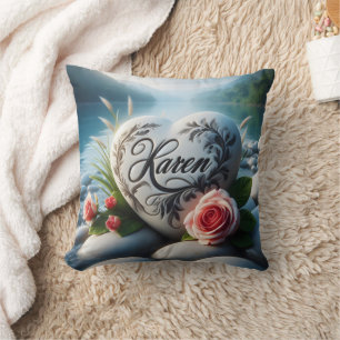 Karen's River Heart Cushion