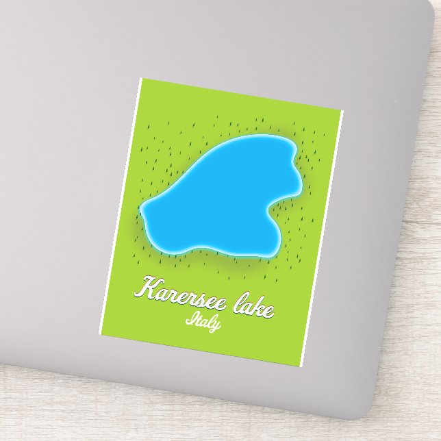 Karersee lake Italy map (Detail)
