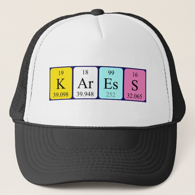 Karess periodic table name hat (Front)