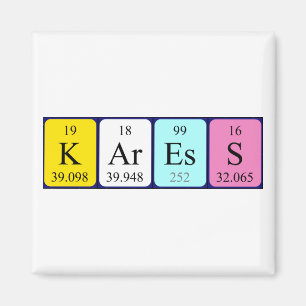 Karess periodic table name magnet