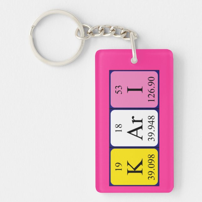 Kari periodic table name keyring (Front)