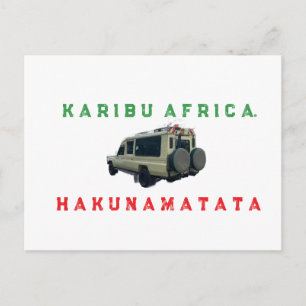 Karibu Africa Postcard Welcome Africa Premium