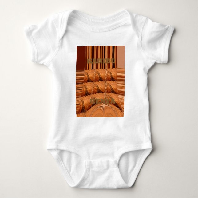 Karibu Giraffe Hakuna Matata Chic Modern  art  Col Baby Bodysuit (Front)