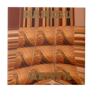 Karibu Giraffe Hakuna Matata Chic Modern  art  Col Tile