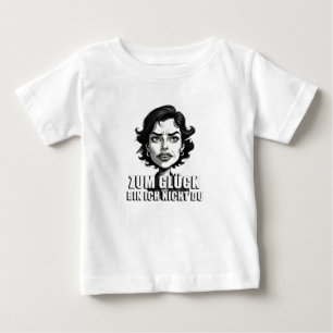 Karikatur mit „Zum Glück…“-Zitat Baby T-Shirt