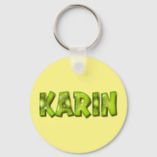 Karin Name Kiwi Design Keyring