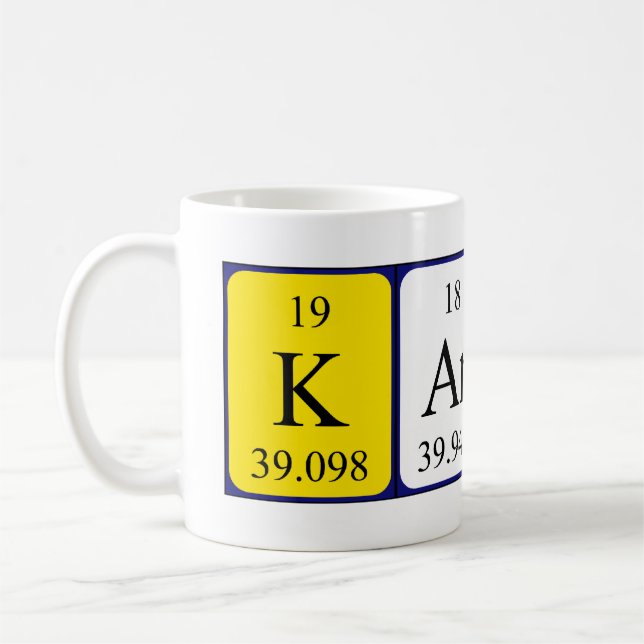 Karina periodic table name mug (Left)