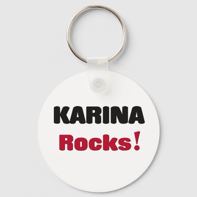 Karina Rocks Key Ring (Front)