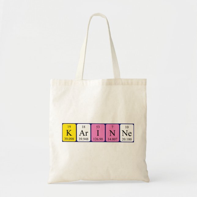 Karinne periodic table name tote bag (Front)