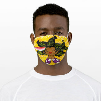 karinsArt - JOY Affirmation Yellow Cloth Face Mask