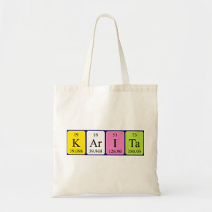 Karita periodic table name tote bag