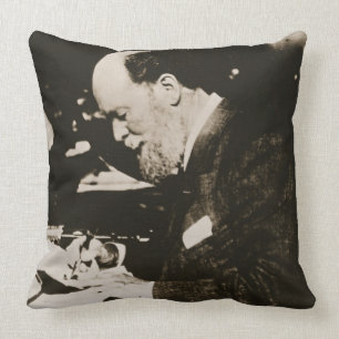 Karl Faberge (1846-1920) at work, 20th century (b/ Cushion