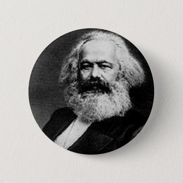 Karl Marx 6 Cm Round Badge (Front)