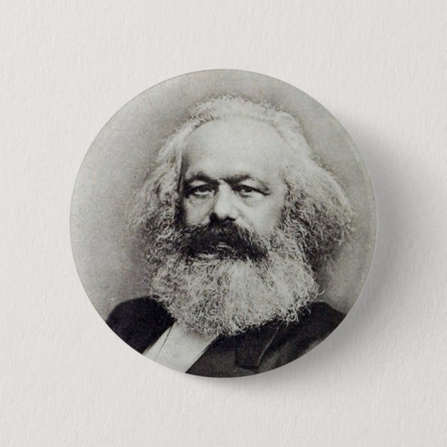 Karl Marx 6 Cm Round Badge (Front)