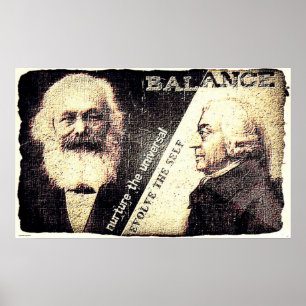 Karl Marx and Adam Smith, the zen of .. (old rip) Poster
