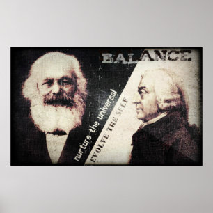 Karl Marx and Adam Smith, the zen of Poster