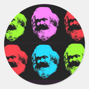 Karl Marx Collage Classic Round Sticker