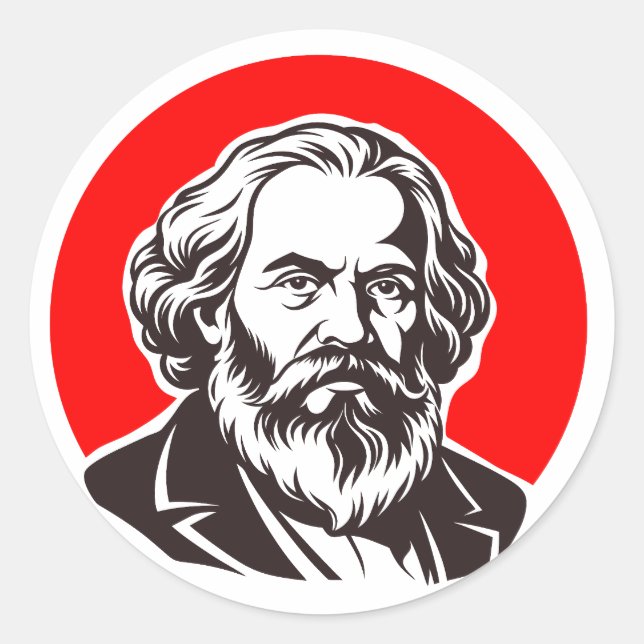 Karl Marx (Founder of Marxism) gift Classic Round Sticker (Front)