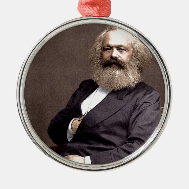 Karl Marx Metal Tree Decoration (Front)