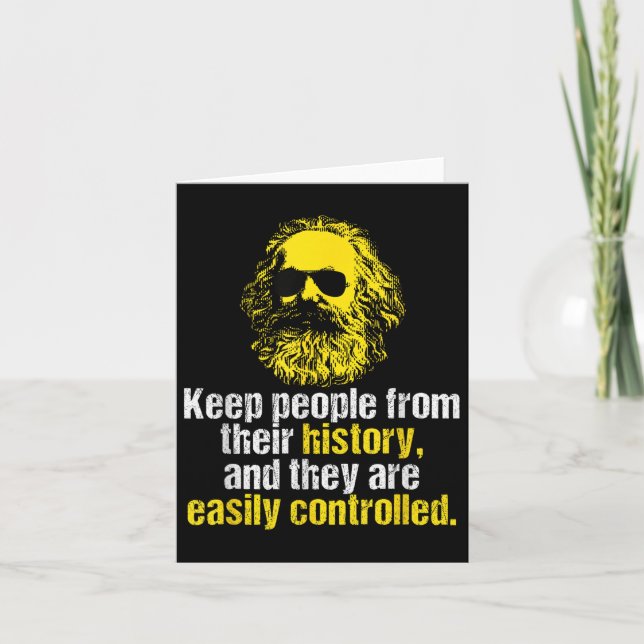 Karl Marx Quote Funny Socialist Party Dsa  Card (Front)
