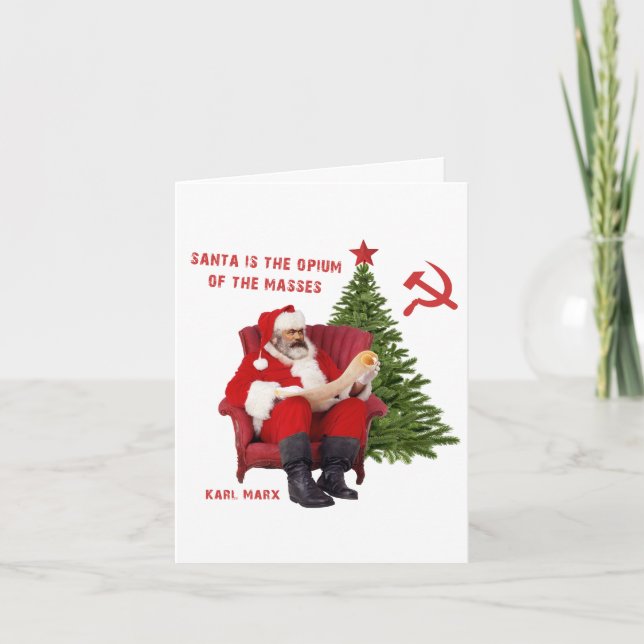 Karl Marx Santa Card (Front)