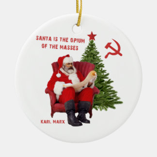 Karl Marx Santa Ceramic Tree Decoration