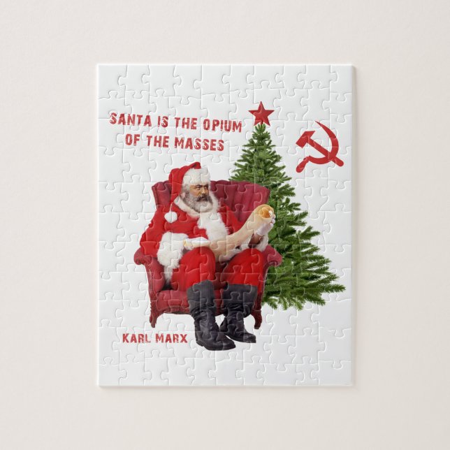 Karl Marx Santa Jigsaw Puzzle (Vertical)