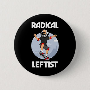 Karl Marx Skateboarding Radical Leftist Funny Marx 6 Cm Round Badge